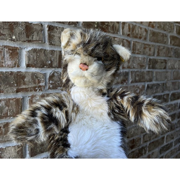 Vintage Steiff Jolly Sigi Cat Large Hand Puppet Toy + Original TagGerman Made